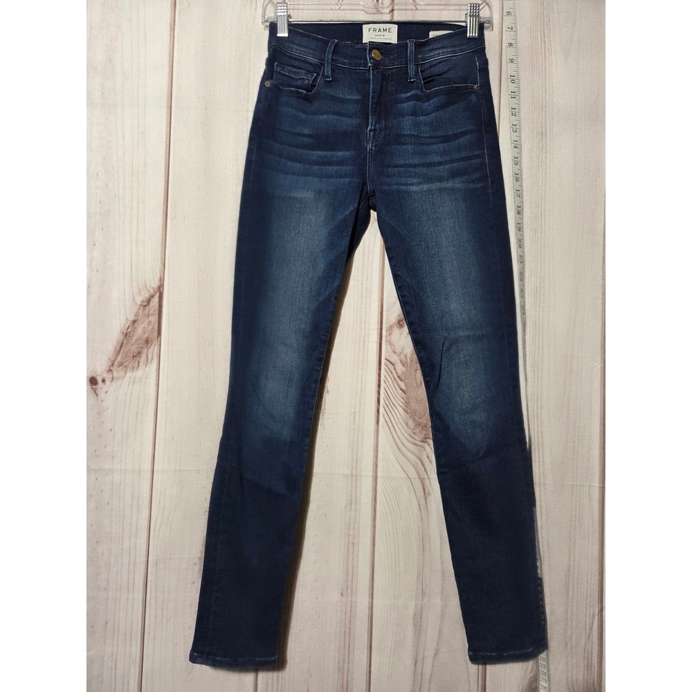 FRAME Denim Womens 26 Blue Wash Mid Rise Skinny Leg Cropped
